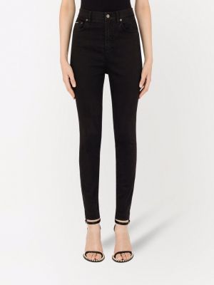 Skinny džíny s vysokým pasem Dolce & Gabbana černé