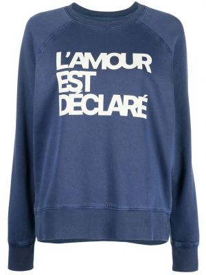 Rund hals trykt sweatshirt Zadig&voltaire blå