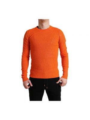 Sweter Dolce And Gabbana pomarańczowy