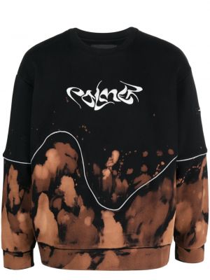 Medvilninis siuvinėtas džemperis su gobtuvu Palmer juoda