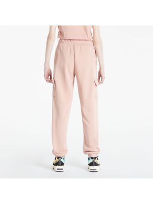Fleecové cargo kalhoty Nike růžové