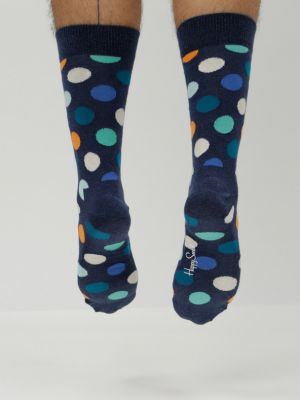 Skarpety w grochy Happy Socks niebieskie