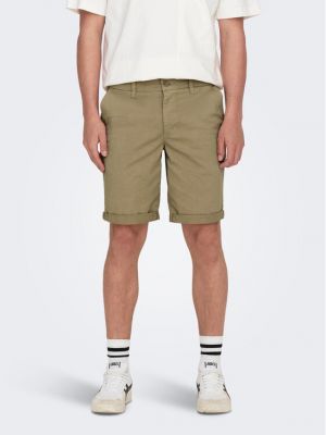 Pantaloncini Only & Sons beige