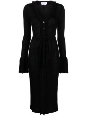 Πλεκτή μάλλινη φόρεμα Blumarine μαύρο