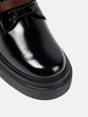 Кожени обувки в стил дерби Tod's черно