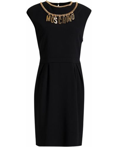 Плаття міні з крепу Moschino, чорне