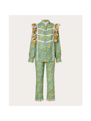 Pijama de algodón con estampado Iturri Enea verde