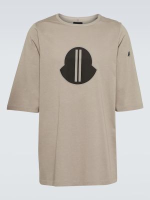 Βαμβακερή μπλούζα από ζέρσεϋ Moncler Genius μπεζ