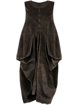 Асиметрична памучна рокля Uma Wang кафяво
