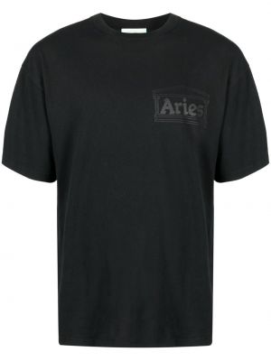 T-krekls ar apdruku Aries melns