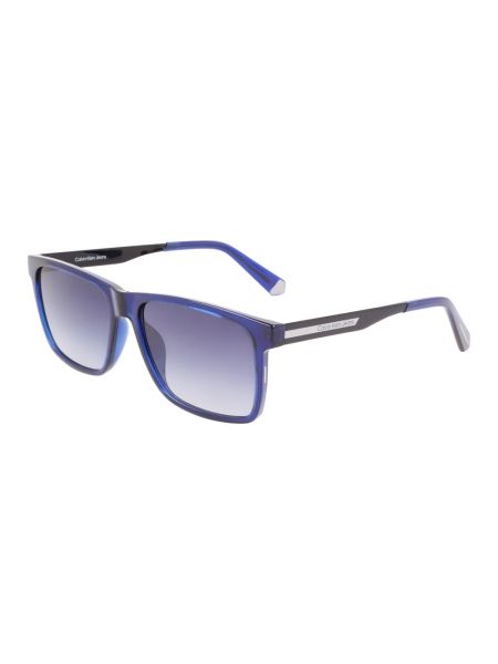 Niebieskie przezroczyste okulary przeciwsłoneczne Calvin Klein Jeans
