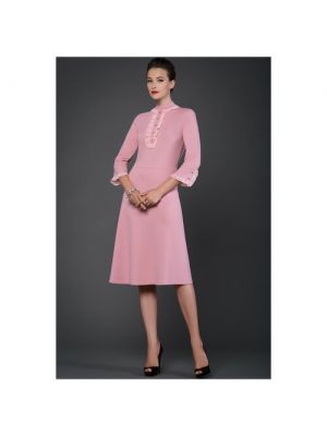 Розовое платье миди Арт-Деко