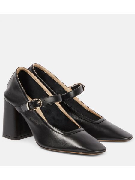 Кожени полуотворени обувки Le Monde Beryl черно
