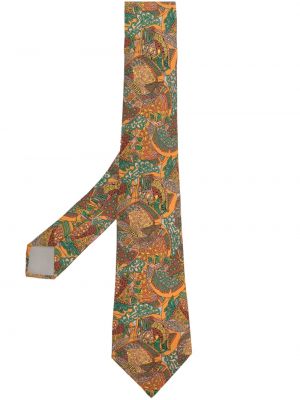 Hedvábná kravata s potiskem Hermès