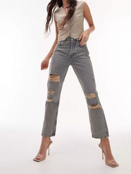 Рваные джинсы с потертостями Topshop