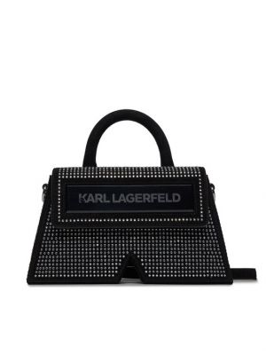 Borsa con cristalli Karl Lagerfeld nero