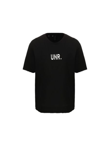 Хлопковая футболка Ben Taverniti™ Unravel Project, черная
