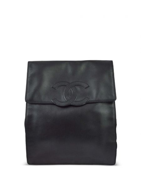 Usnjeni nahrbtnik Chanel Pre-owned črna