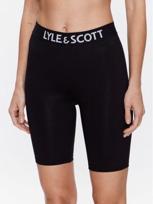 Pantaloni scurți de sport slim fit Lyle & Scott negru