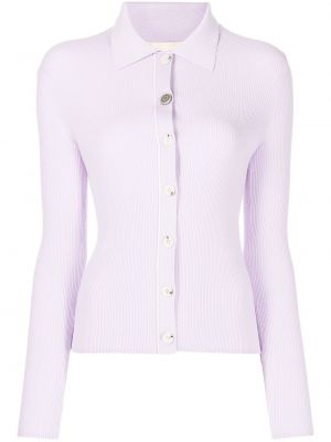 Pletena srajca z gumbi Portspure vijolična