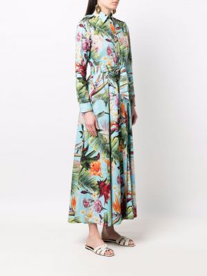 Květinové dlouhé šaty s potiskem Philipp Plein