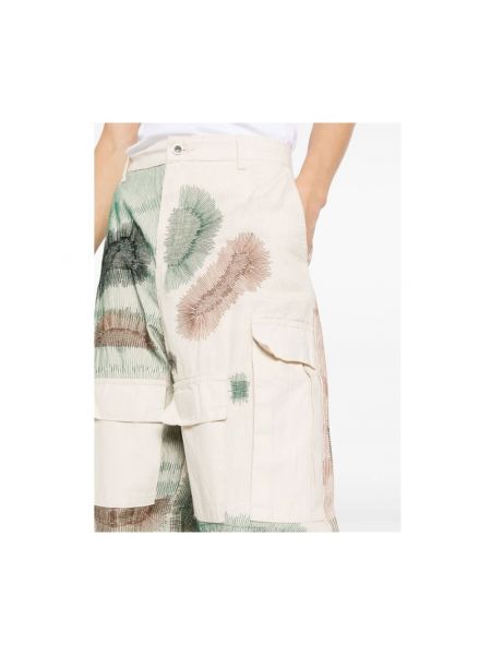 Pantalones cortos cargo con bordado de algodón Who Decides War blanco