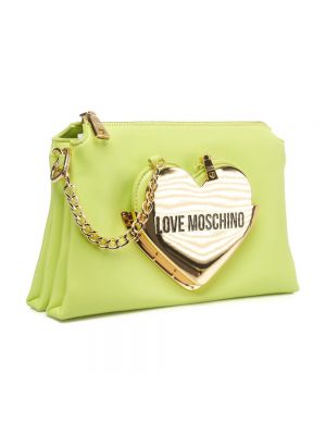 Herzmuster umhängetasche mit taschen Love Moschino grün