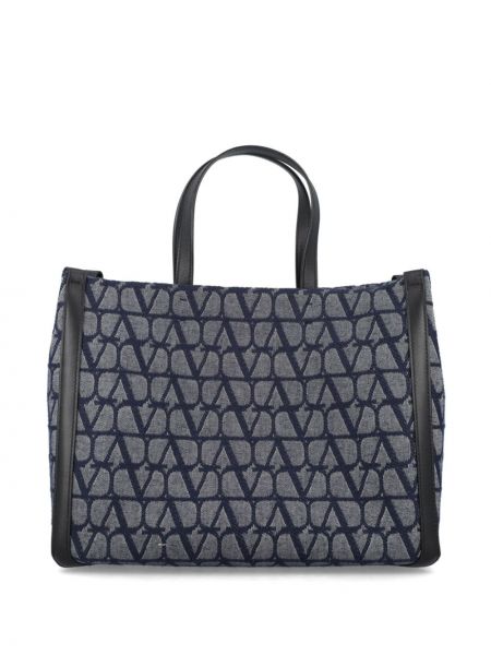 Nákupná taška Valentino Garavani modrá