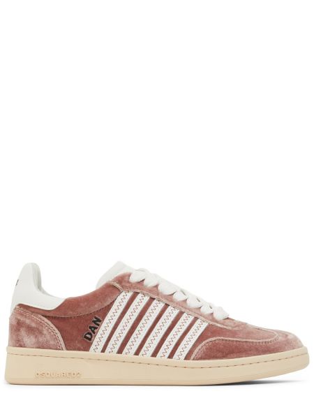 Kadife sneaker Dsquared2 pembe