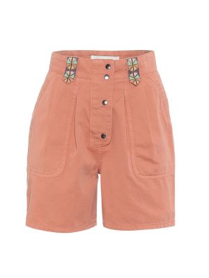 Shorts taille haute en coton Etro rose