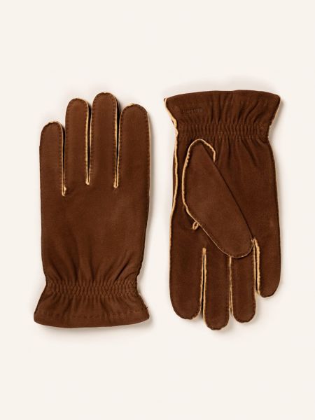 Rękawiczki skórzane Hestra brązowe