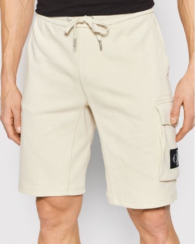 Shorts de sport Calvin Klein Jeans beige