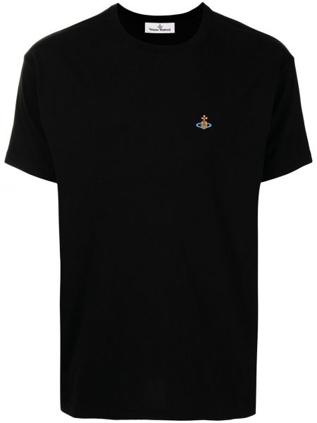 Camiseta con bordado Vivienne Westwood negro