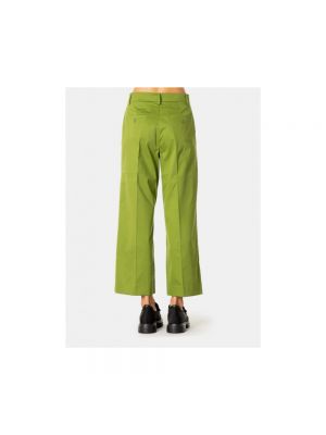 Pantalones de algodón Max Mara Weekend verde