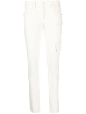Pantalon cargo slim avec poches Genny blanc