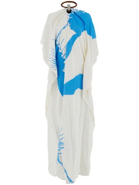 Dlouhé šaty s potlačou s abstraktným vzorom Ferragamo
