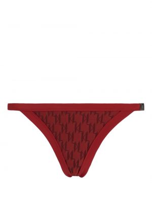 Bikini z nadrukiem Karl Lagerfeld czerwony