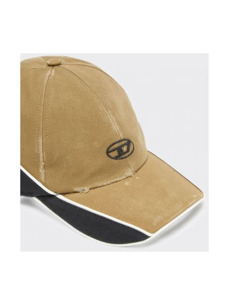 Gorra de algodón Diesel marrón