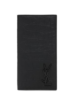 Cartera de cuero Saint Laurent negro