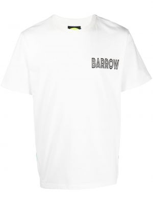 Bavlněné tričko s potiskem s krátkými rukávy Barrow - bílá