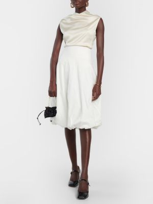 Bavlnená midi sukňa Jacques Wei biela