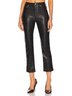 Pantaloni de piele Jonathan Simkhai Standard - Negru