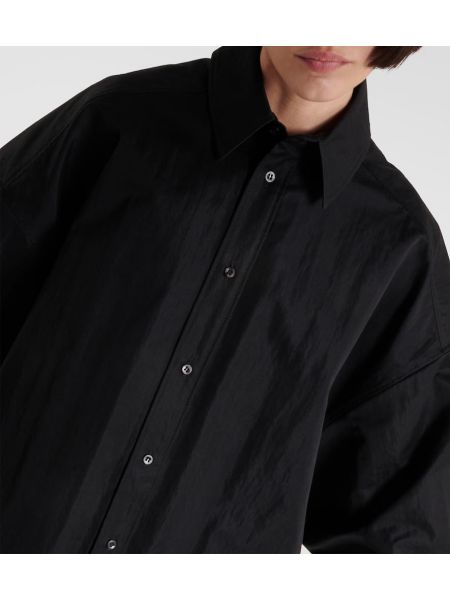 Oversized bombažna srajca Wardrobe.nyc črna
