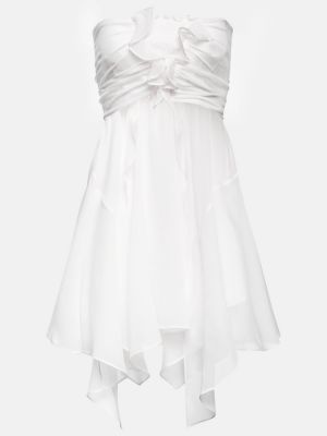Копринена рокля от шифон Isabel Marant бяло