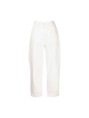 Białe proste jeansy Maison Kitsune
