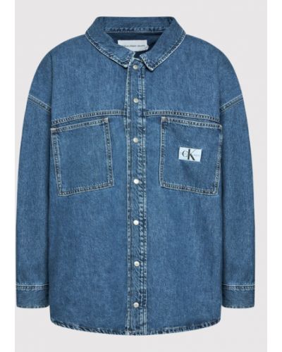 džínsová košeľa Calvin Klein Jeans Plus