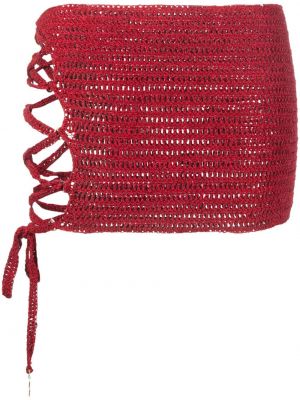 Jupe en tricot The Mannei rouge
