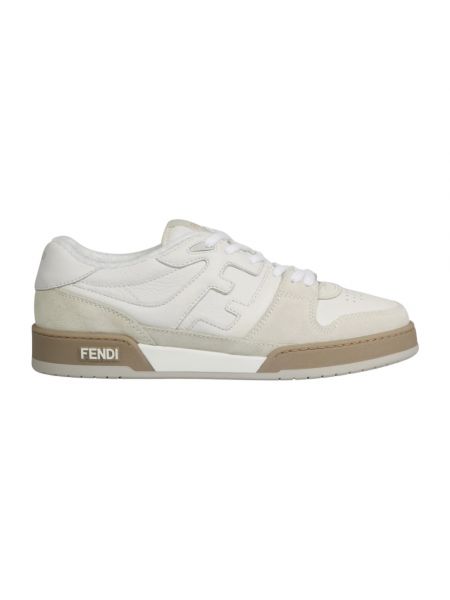 Sneakersy skórzane Fendi białe