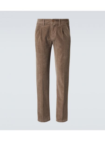 Bomull manchester chinos Kiton brun