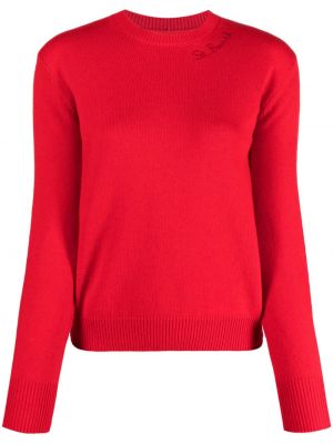 Pullover mit stickerei mit rundem ausschnitt Mc2 Saint Barth rot